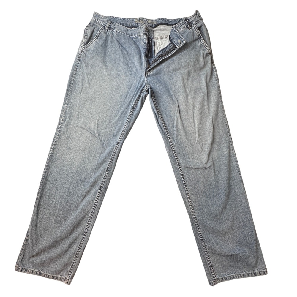 Indigo Palms Jeans Mens 42x34 (40x32) Blue Light Wash Straight Leg Denim Y2K